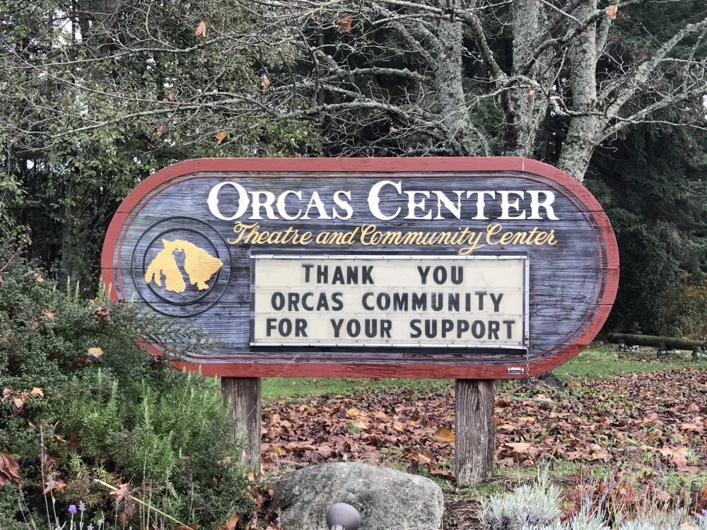 Orcas Center message board