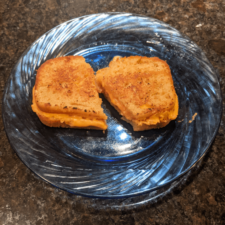 A grilled cheese sandwich